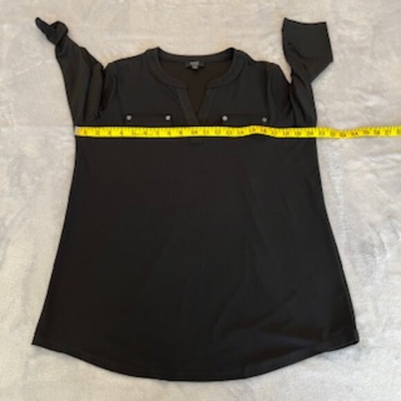 Jones New York Signature Women's Metal Accents Blouse With 3/4 Sleeve Large - Picture 6 of 15
